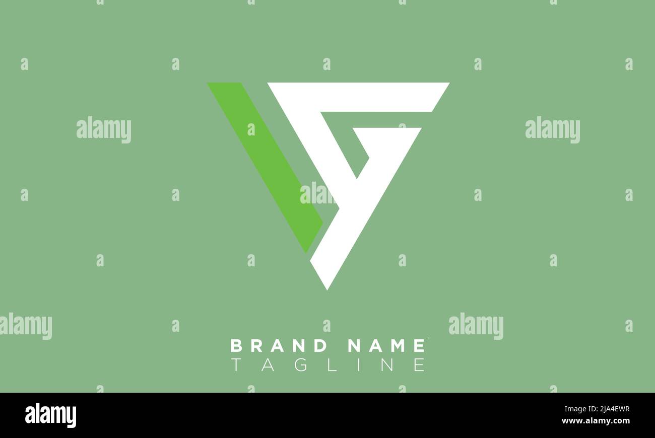 Lettere alfabetiche iniziali logo monogramma VG, GV, V e G. Illustrazione Vettoriale