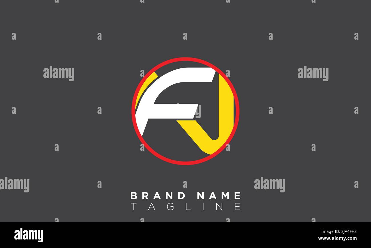 Lettere maiuscole iniziali Logo monogramma FN, NF, F e N. Illustrazione Vettoriale