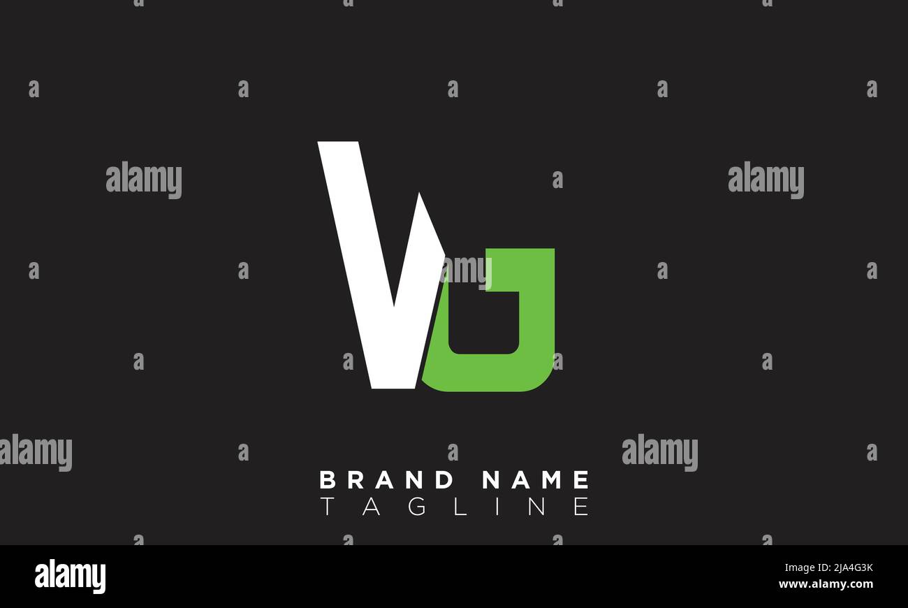 Lettere alfabetiche iniziali logo monogramma VG, GV, V e G. Illustrazione Vettoriale