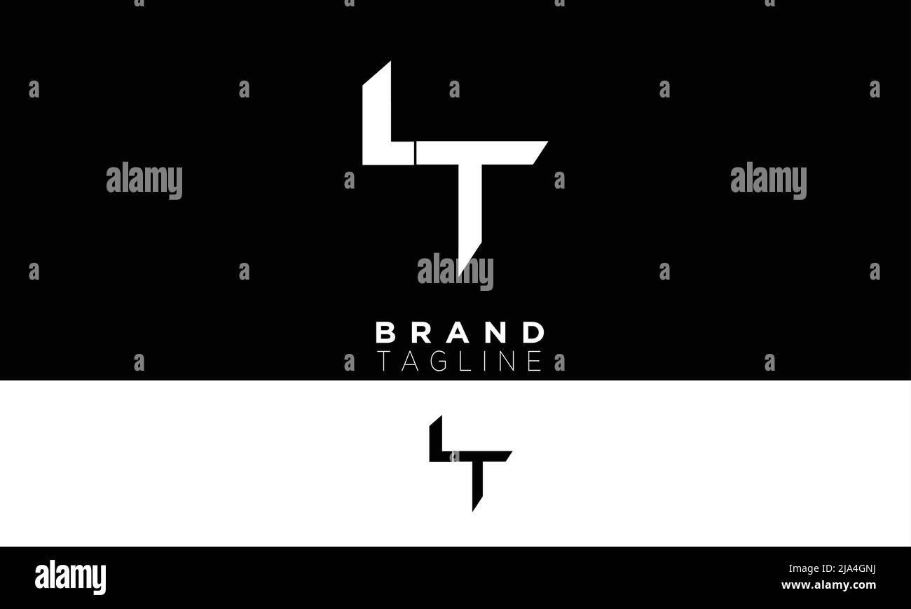 Lettere alfabetiche iniziali Logo monogramma LT, TL, L e T. Illustrazione Vettoriale