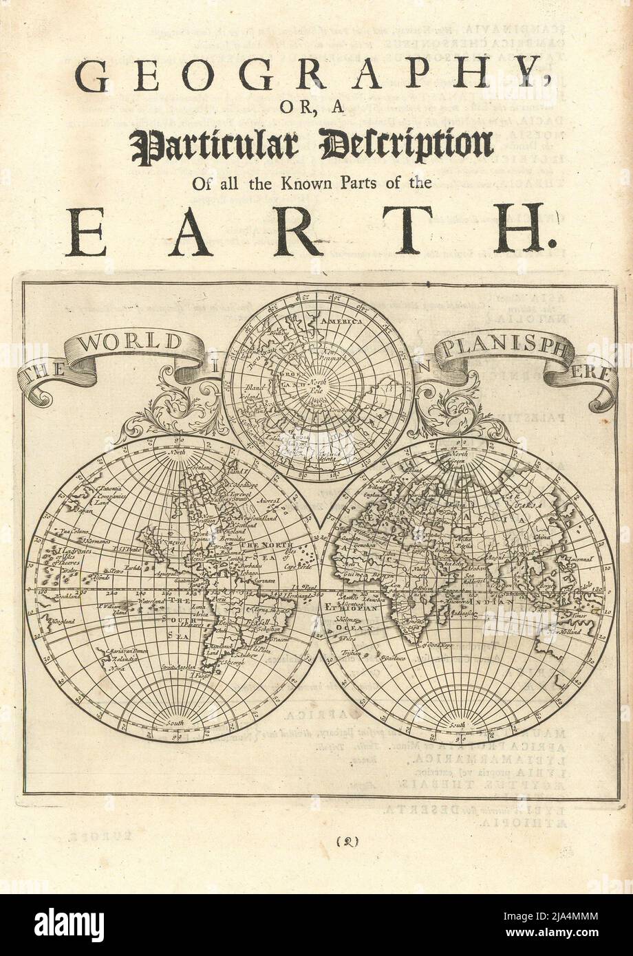 Il mondo in planisfero di Herman Moll. Insular California 1709 vecchia mappa Foto Stock