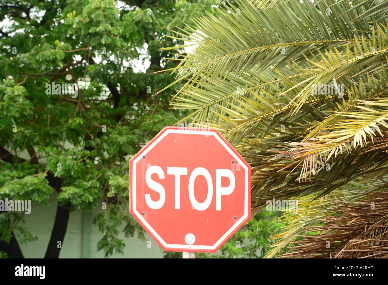 Segnaletica stradale in Jakarta's Street, Indonesia Foto Stock