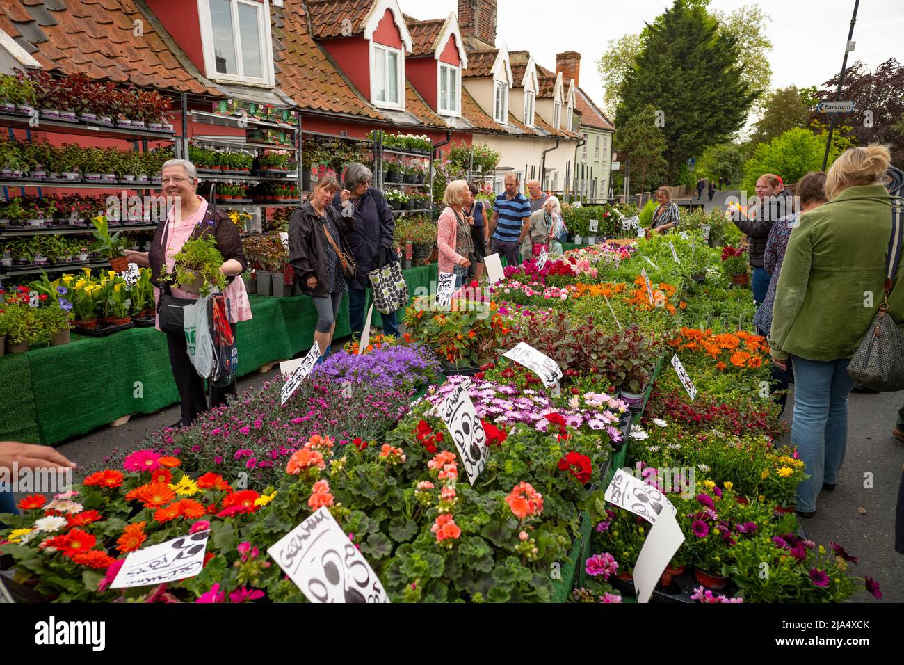 Bungay Suffolk Inghilterra Garden Street Market 15 maggio 2022 Foto Stock