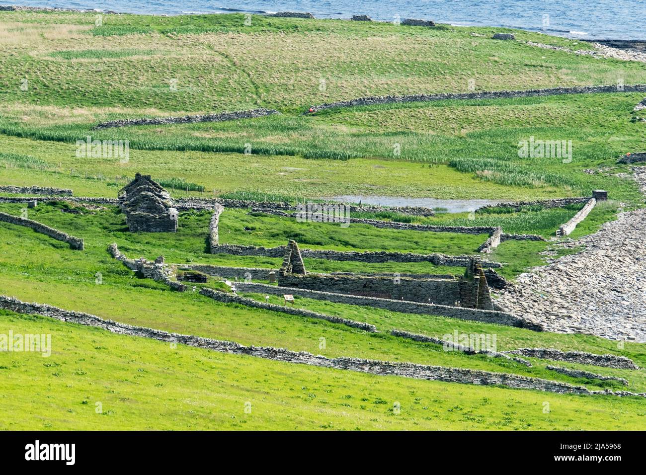 Fattoria abbandonata sull'isola di Rousay, Isole Orkney, Scozia. Foto Stock