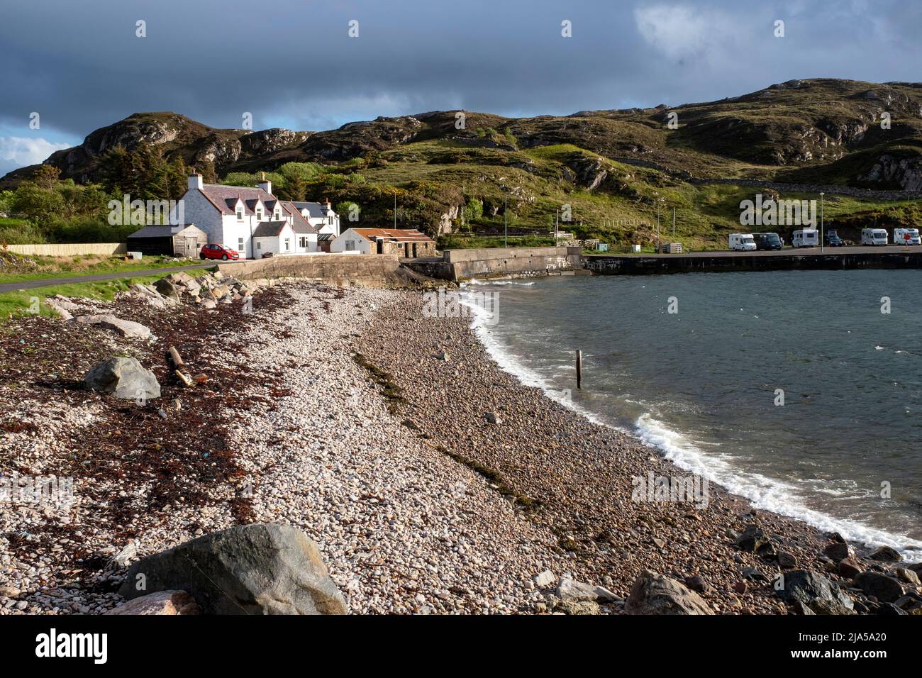 Loch Clash Beach, Kinlochbervie, North West Sutherland, Scozia. Foto Stock