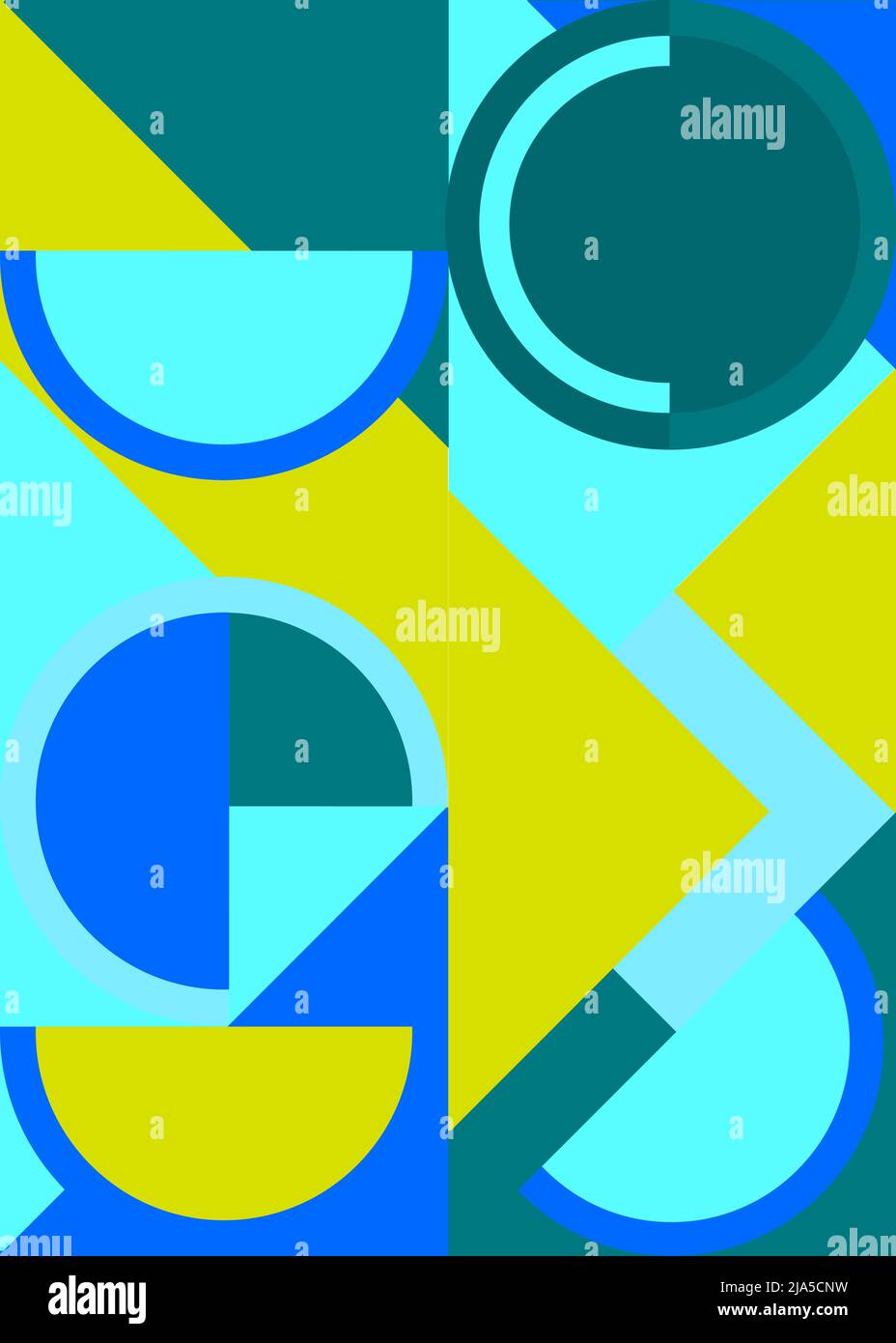 Sfondo moderno per copertina, poster, banner, volantino. Illustrazione vettoriale di Fashion bauhaus. Illustrazione Vettoriale