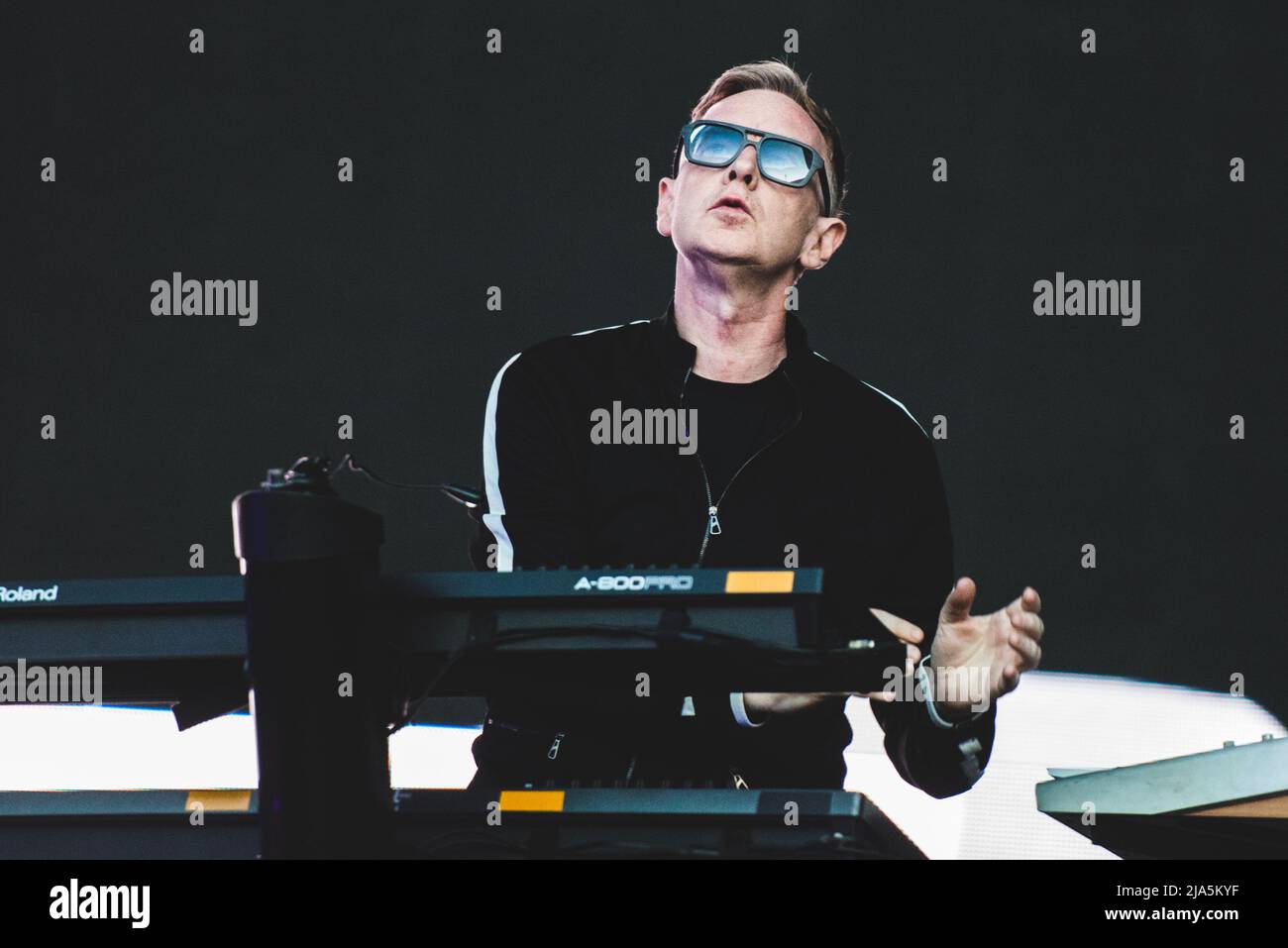 29 giugno 2017 - Bologna, Bologna, Italia - la band britannica Depeche Mode si esibisce dal vivo sul palco al Renato dall'Ara Stadium di Bologna per il primo concerto del 'Global Spirit'' (Credit Image: © Alessandro Bosio/Pacific Press via ZUMA Wire) Foto Stock