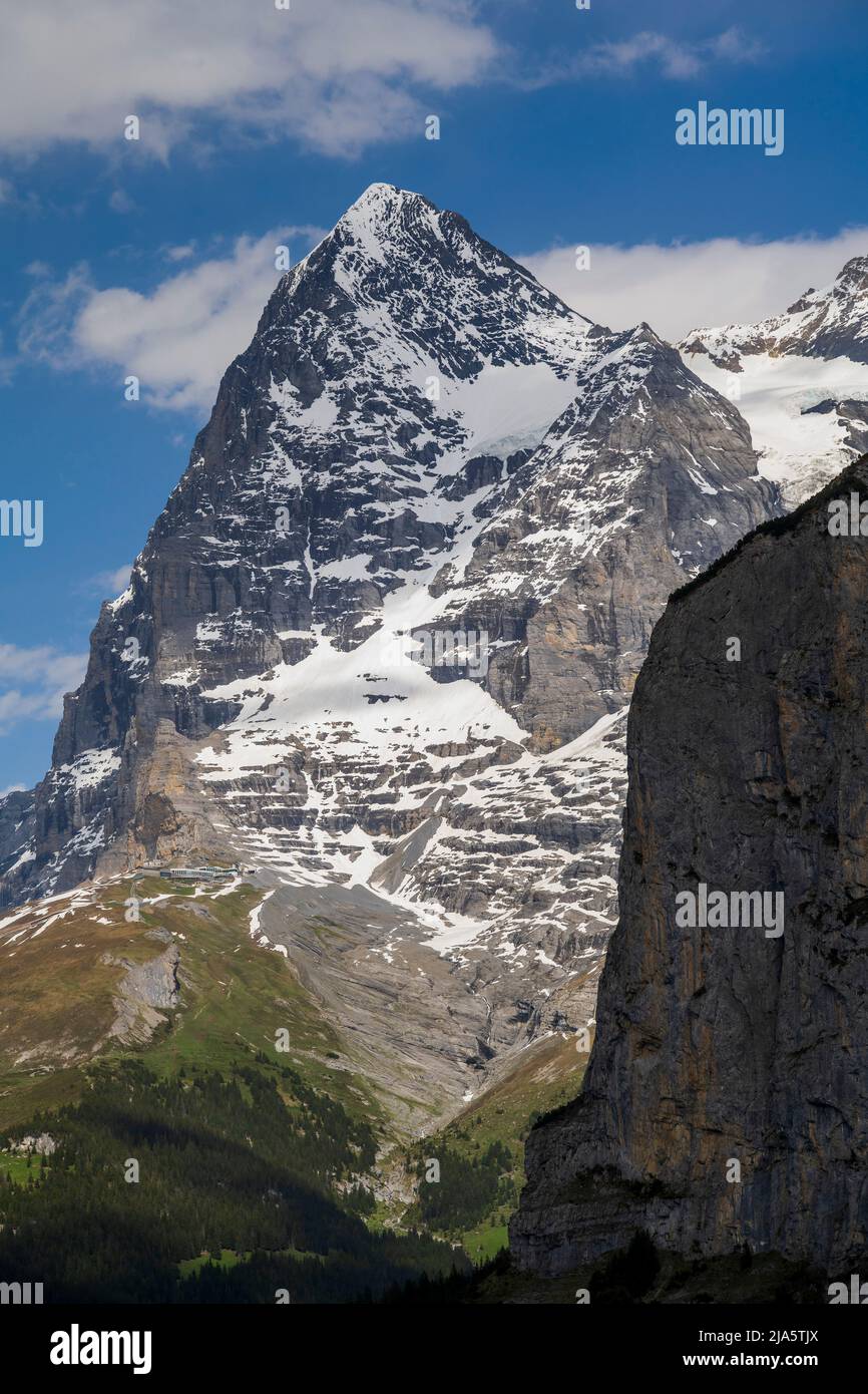 Monte Eiger, Murren, Canton Berna, Svizzera Foto Stock