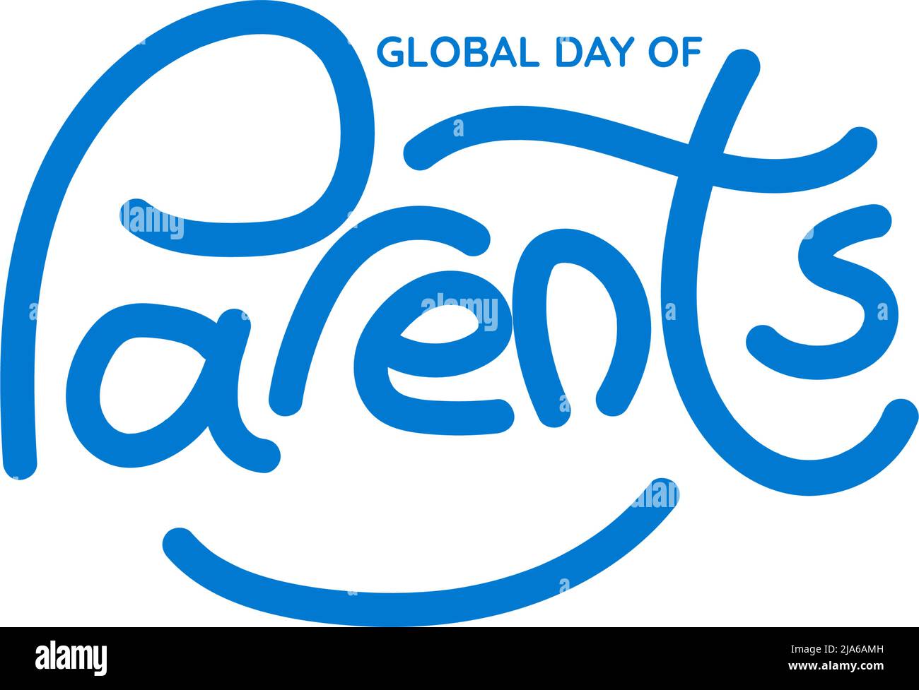 Tipografia e disegno di citazione per celebrare la giornata globale dei genitori. Apprezzate tutti i genitori in tutto il mondo Illustrazione Vettoriale