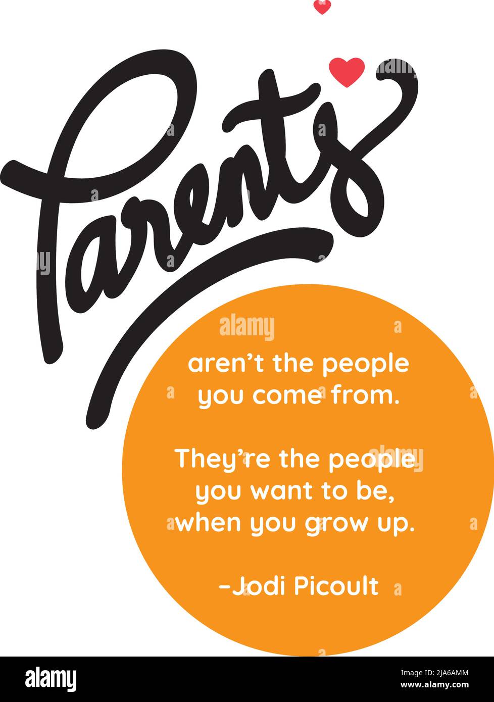 Tipografia e disegno di citazione per celebrare la giornata globale dei genitori. Apprezzate tutti i genitori in tutto il mondo Illustrazione Vettoriale