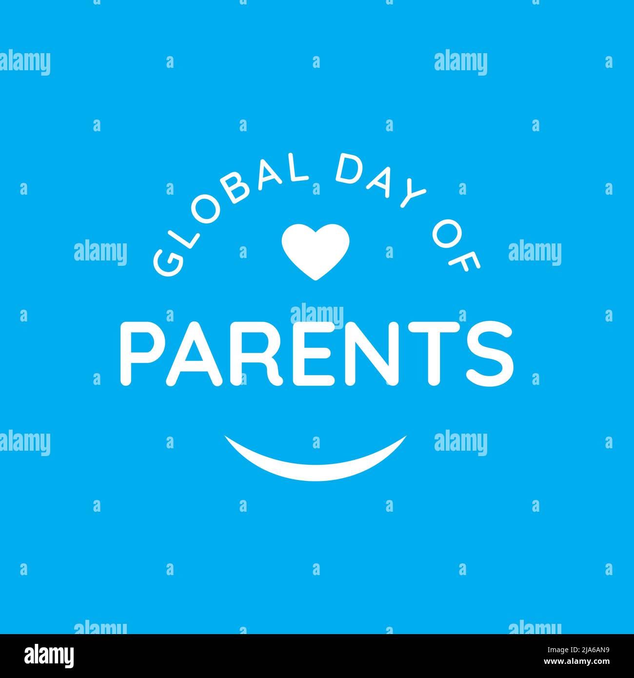 Tipografia e disegno di citazione per celebrare la giornata globale dei genitori. Apprezzate tutti i genitori in tutto il mondo Illustrazione Vettoriale