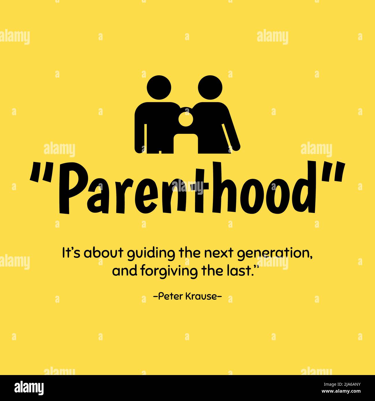 Tipografia e disegno di citazione per celebrare la giornata globale dei genitori. Apprezzate tutti i genitori in tutto il mondo Illustrazione Vettoriale