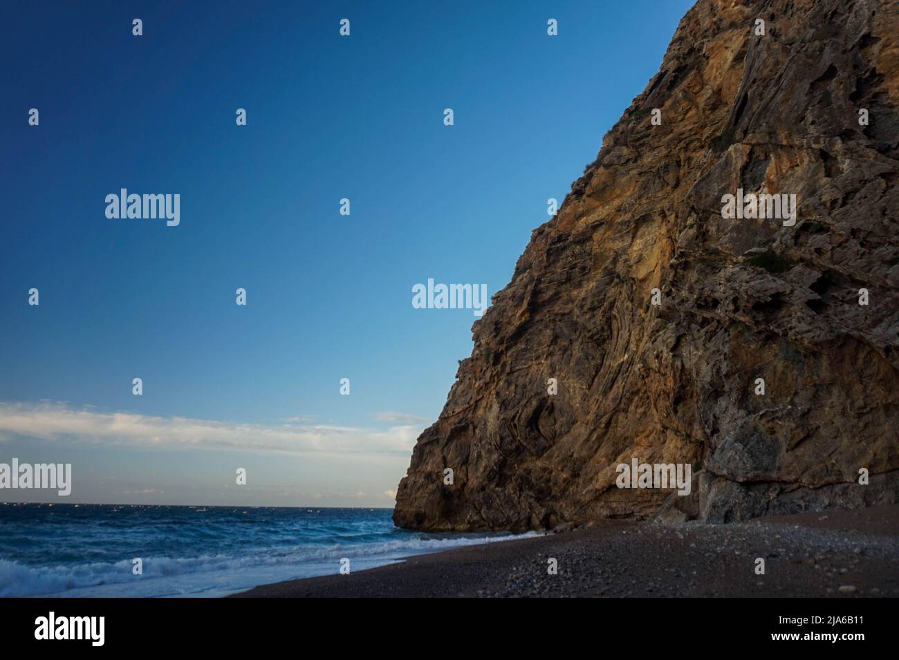 Baia Mar Mediterraneo costa marocchina Foto Stock