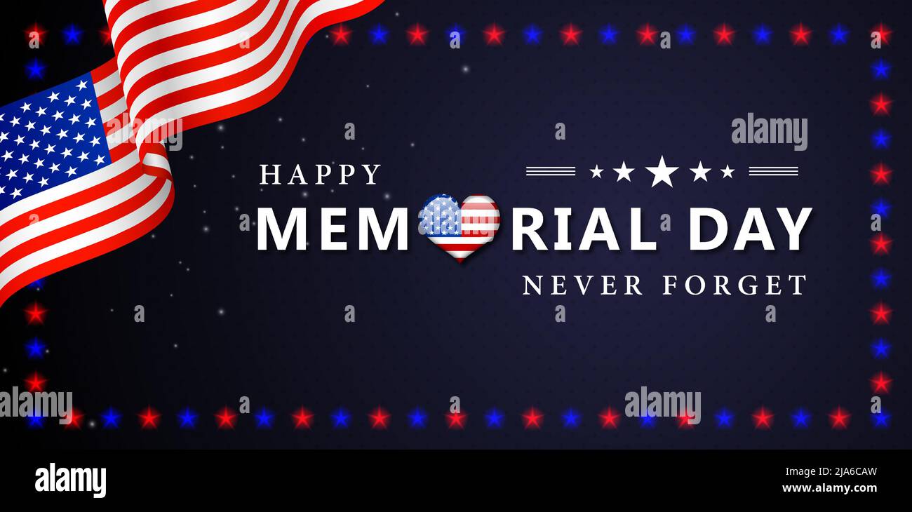 giornata felice memoriale ricordare e onore per banner sito web, poster corporate, sign business, social media post, agenzia pubblicitaria, sfondo Illustrazione Vettoriale