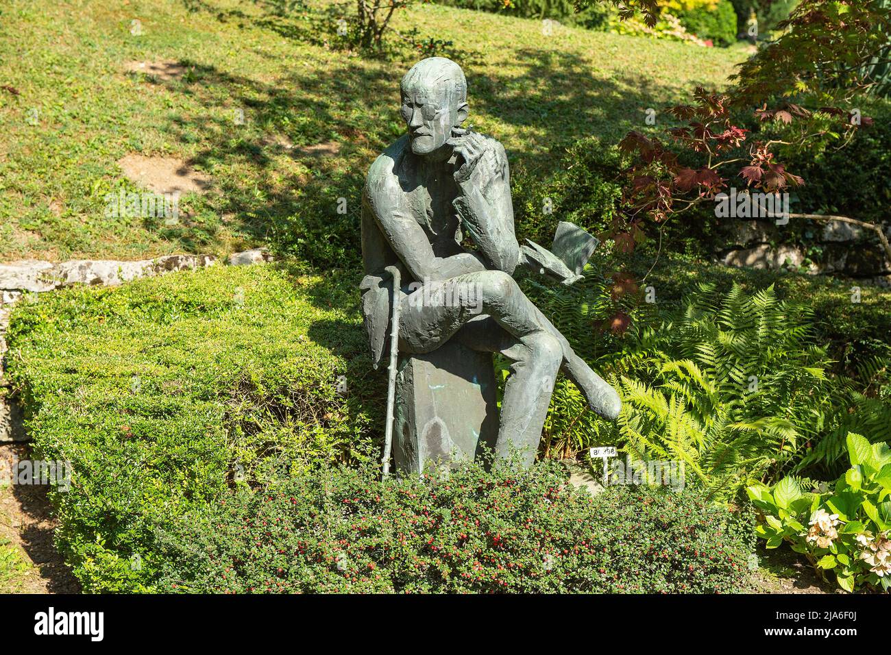 Figura grave per lo scrittore James Joyce, cimitero di Fluntern, città di Zurigo, Svizzera Foto Stock