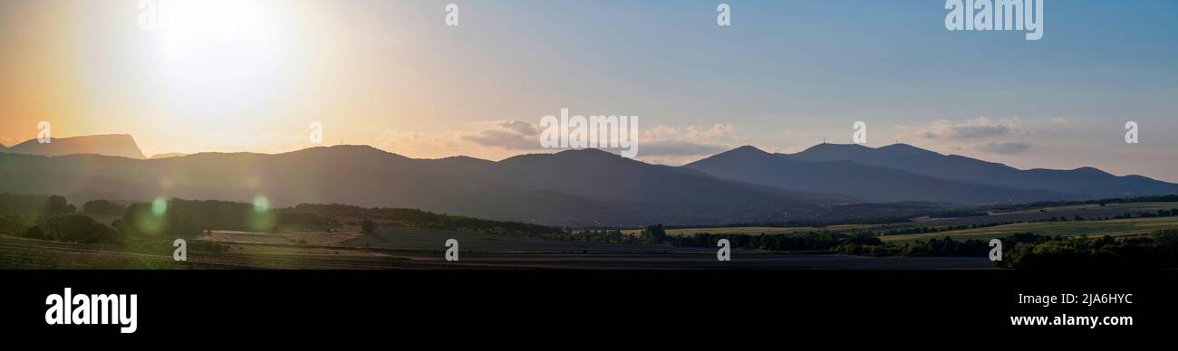 Panorama del monte Deli Jovan al tramonto Foto Stock