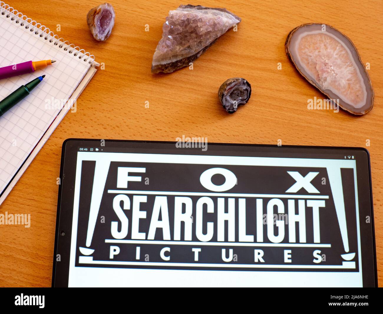 In questa foto raffigurazione Fox Searchlight immagini logo visto su un tablet Foto Stock