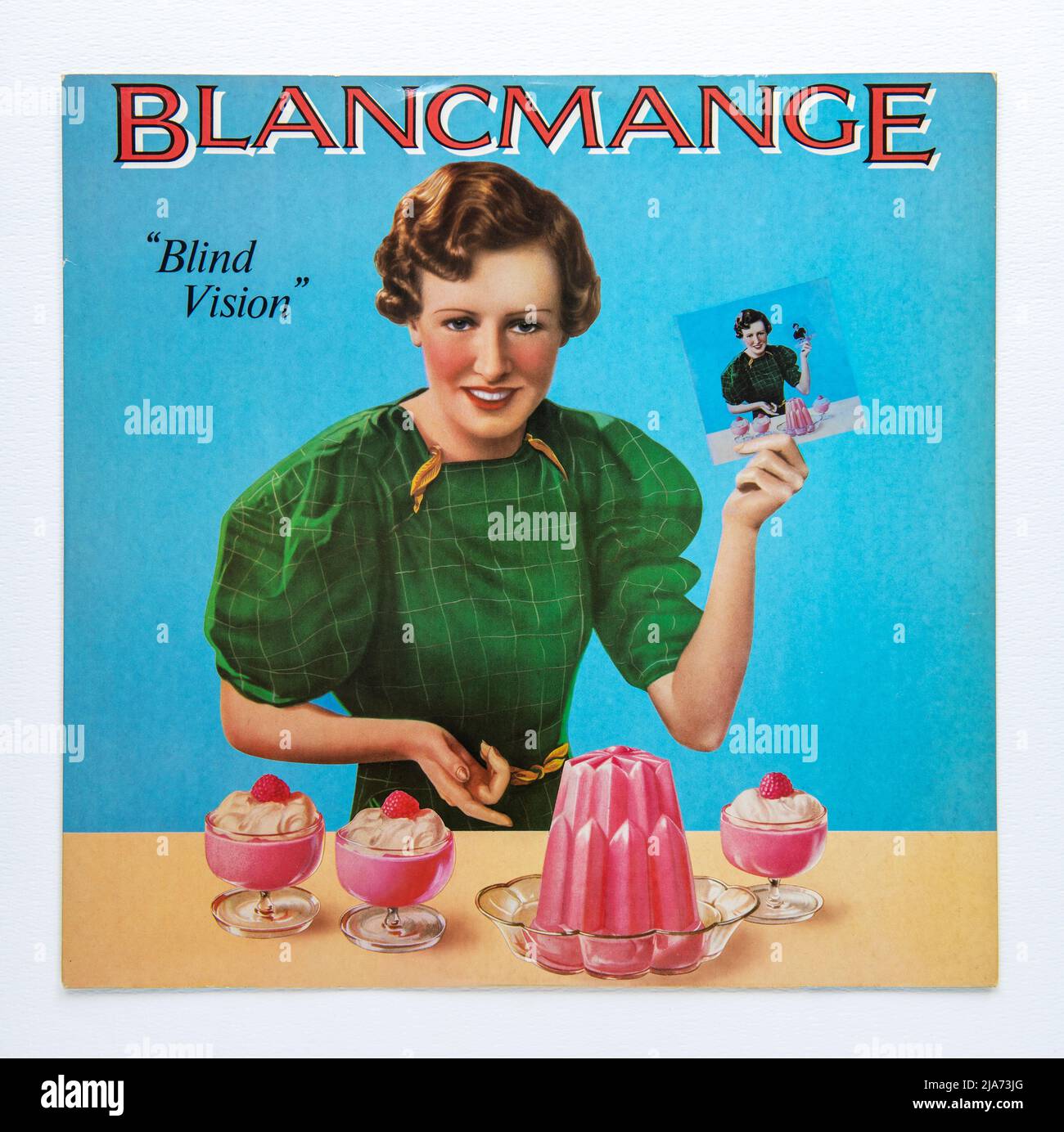 Copertina della versione singola da 12 pollici di Blindd Vision di Blancmange, rilasciata nel 1984 Foto Stock