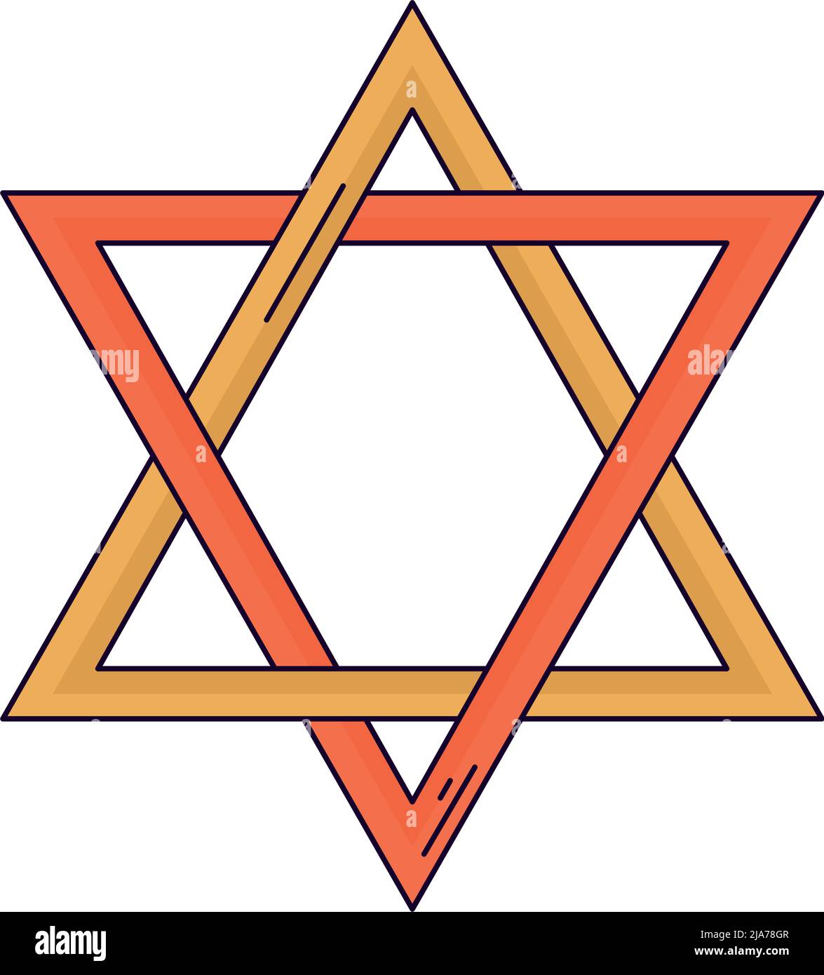 Icona della stella ebraica Illustrazione Vettoriale