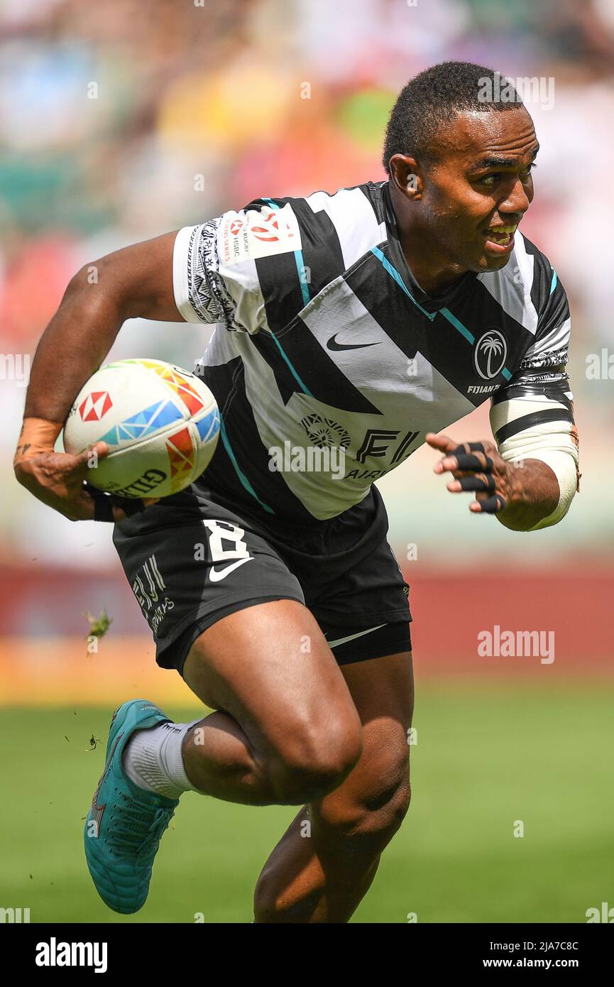 Waisea Nacuqu di Fiji Rugby, in azione durante il gioco Foto Stock