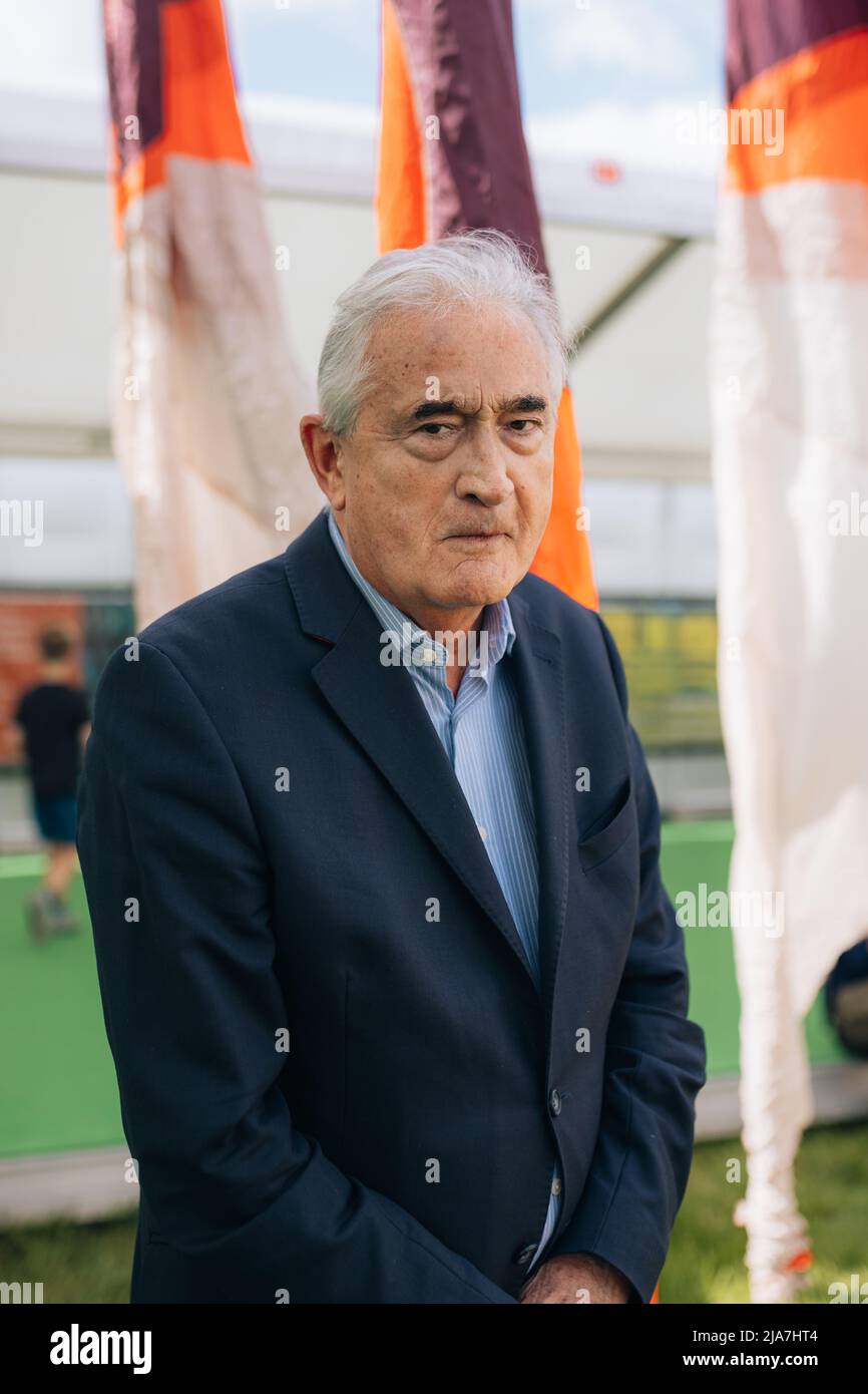 Hay-on-Wye, Galles, Regno Unito. 28th maggio 2022. Ritratto di Anthony Beevor al Festival di Hay 2022, Galles. Credit: Sam Hardwick/Alamy. Foto Stock