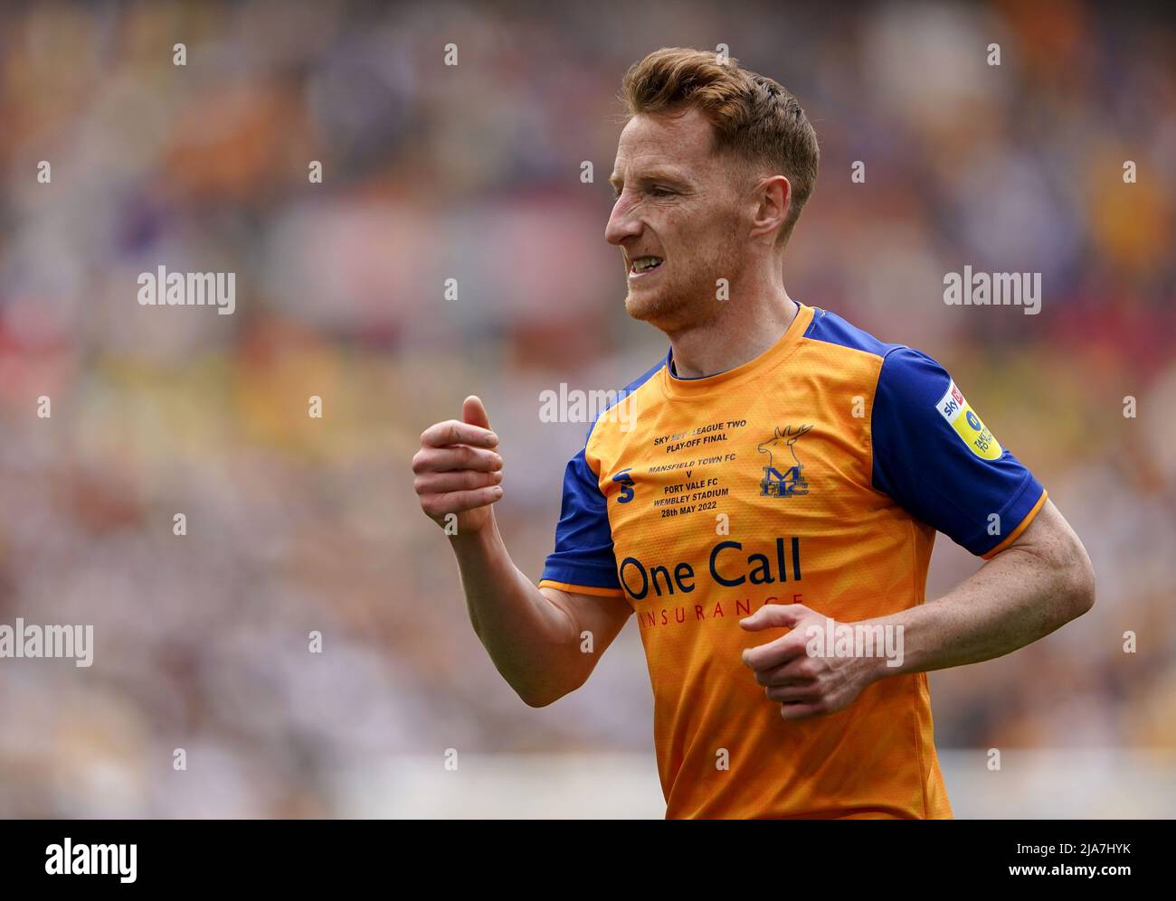 Stephen Quinn di Mansfield Town durante la finale di due partite della Sky Bet League al Wembley Stadium di Londra. Data foto: Sabato 28 maggio 2022. Foto Stock