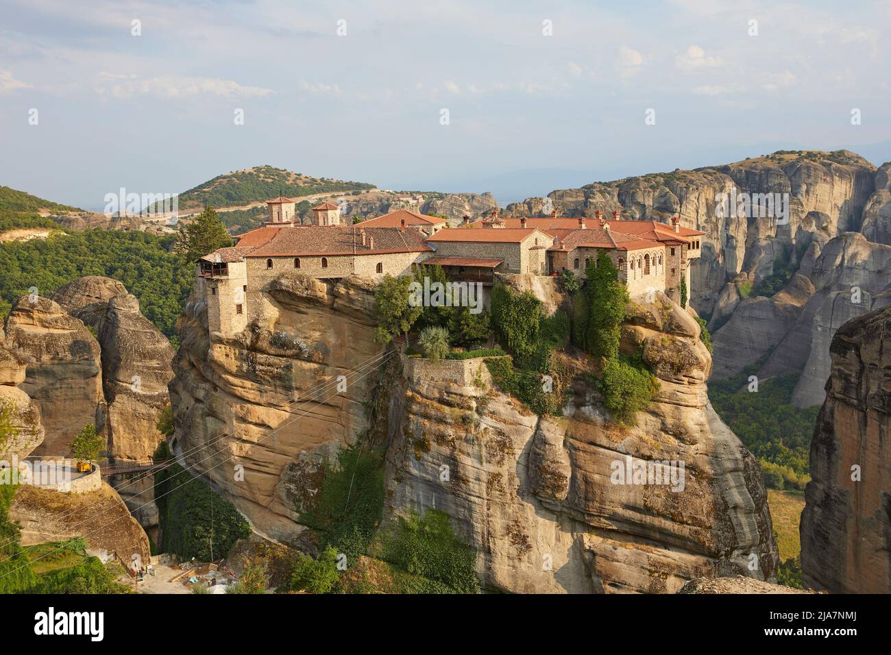 I monasteri tipici di Meteora, Grecia Foto Stock