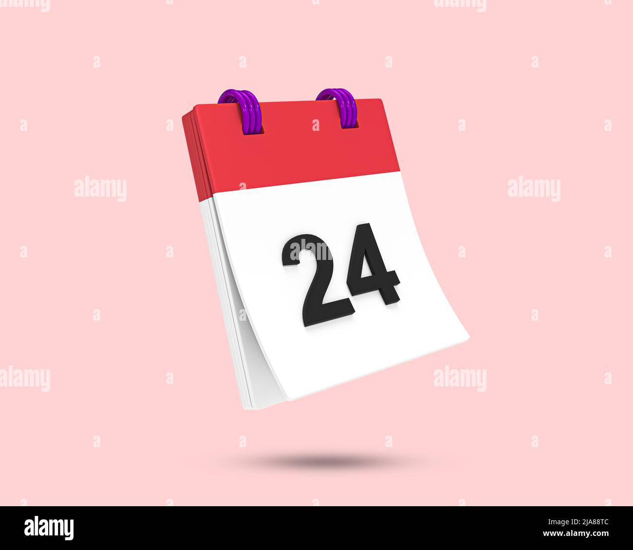 Icona Calendario 3D. Calendario mensile e programma tenda 3D simbolo. Concetto di pianificazione di eventi o vacanze. Foto Stock