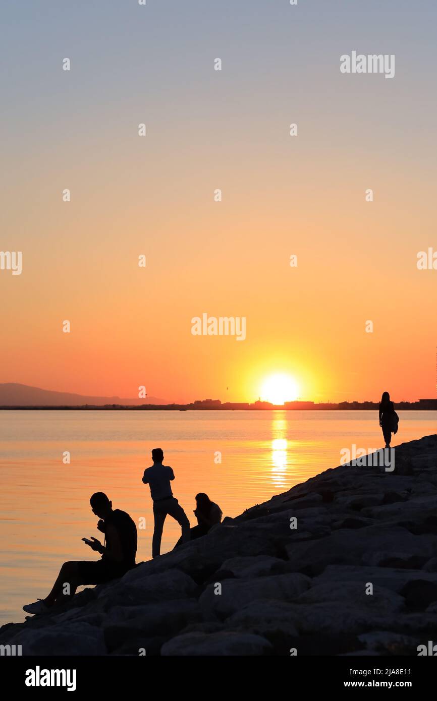 Tramonto a Izmir Foto Stock