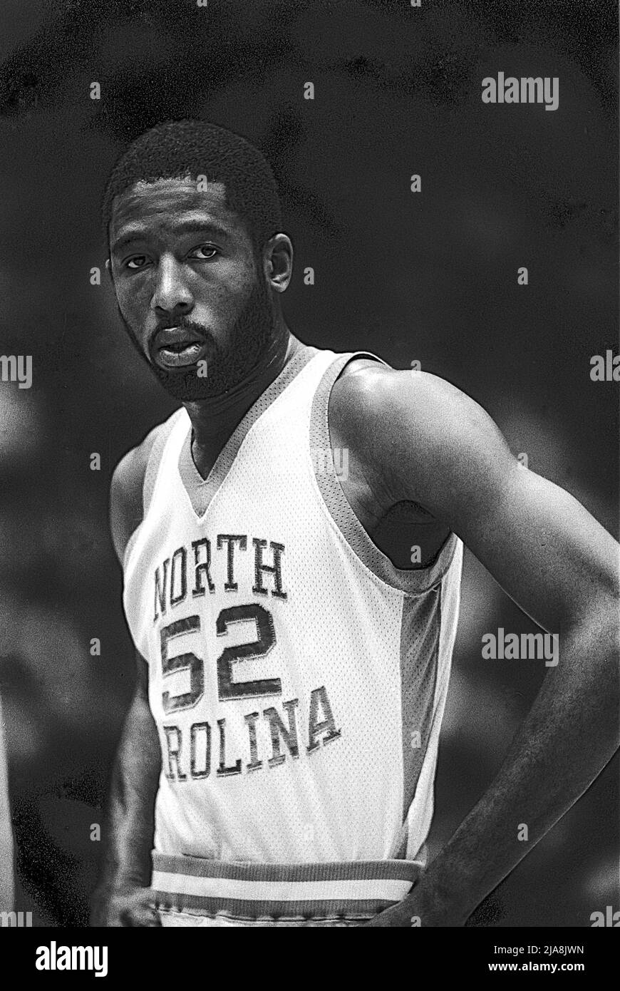 James worthy, Carolina del Nord, 1981 North Carolina vs Kentucky Colleger Basketball Foto Stock