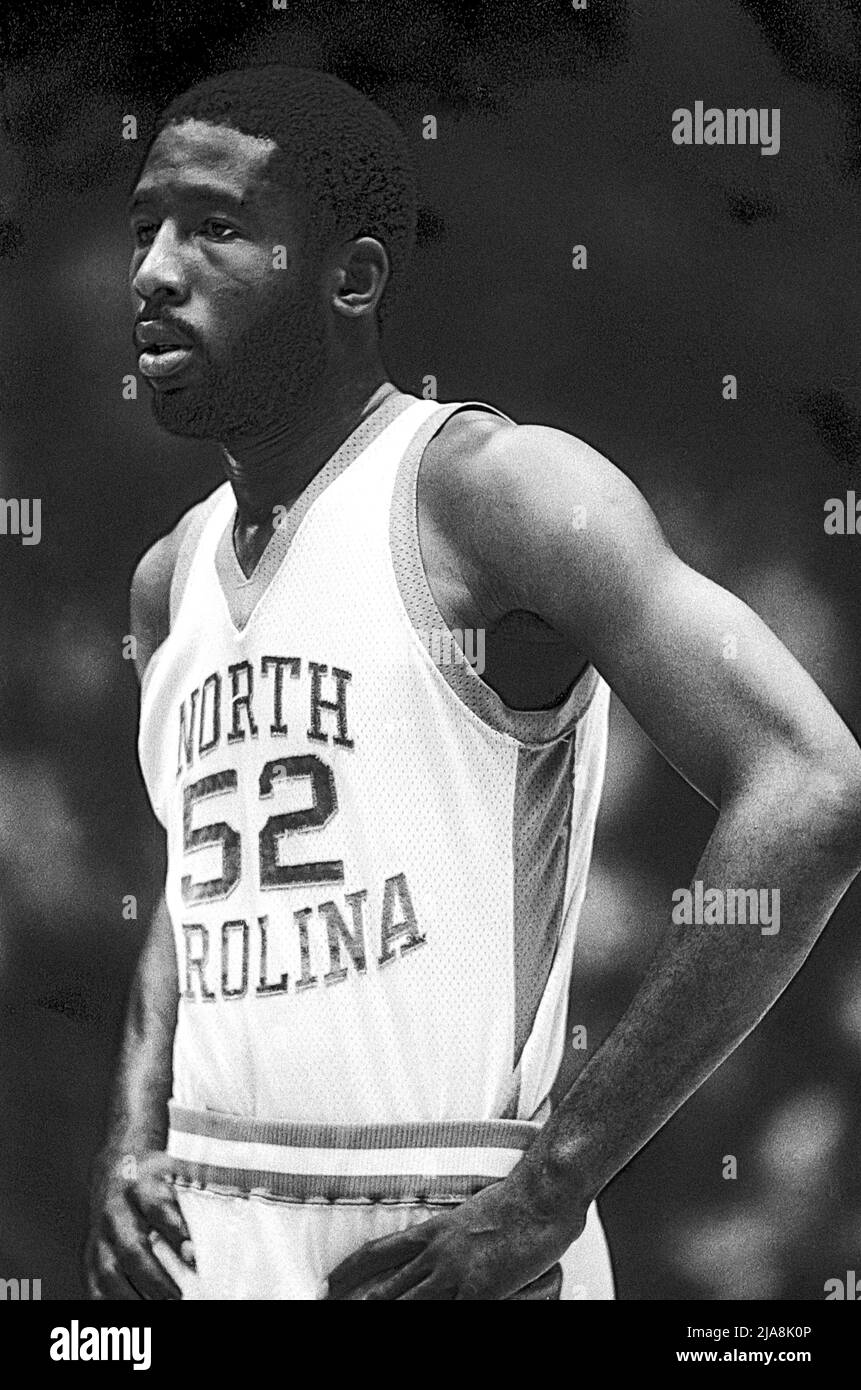 James worthy, Carolina del Nord, 1981 North Carolina vs Kentucky Colleger Basketball Foto Stock
