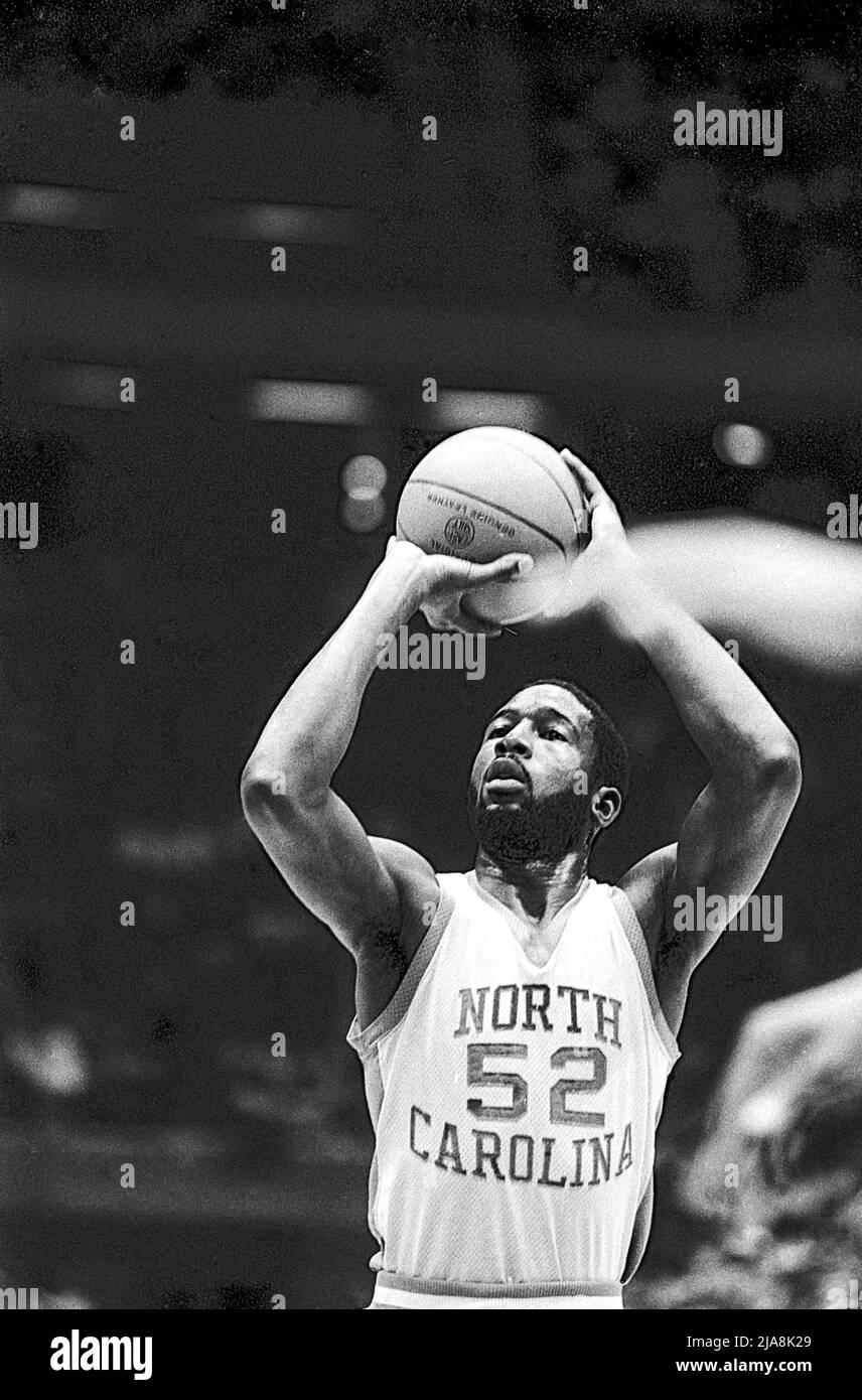 James worthy, Carolina del Nord, 1981 North Carolina vs Kentucky Colleger Basketball Foto Stock