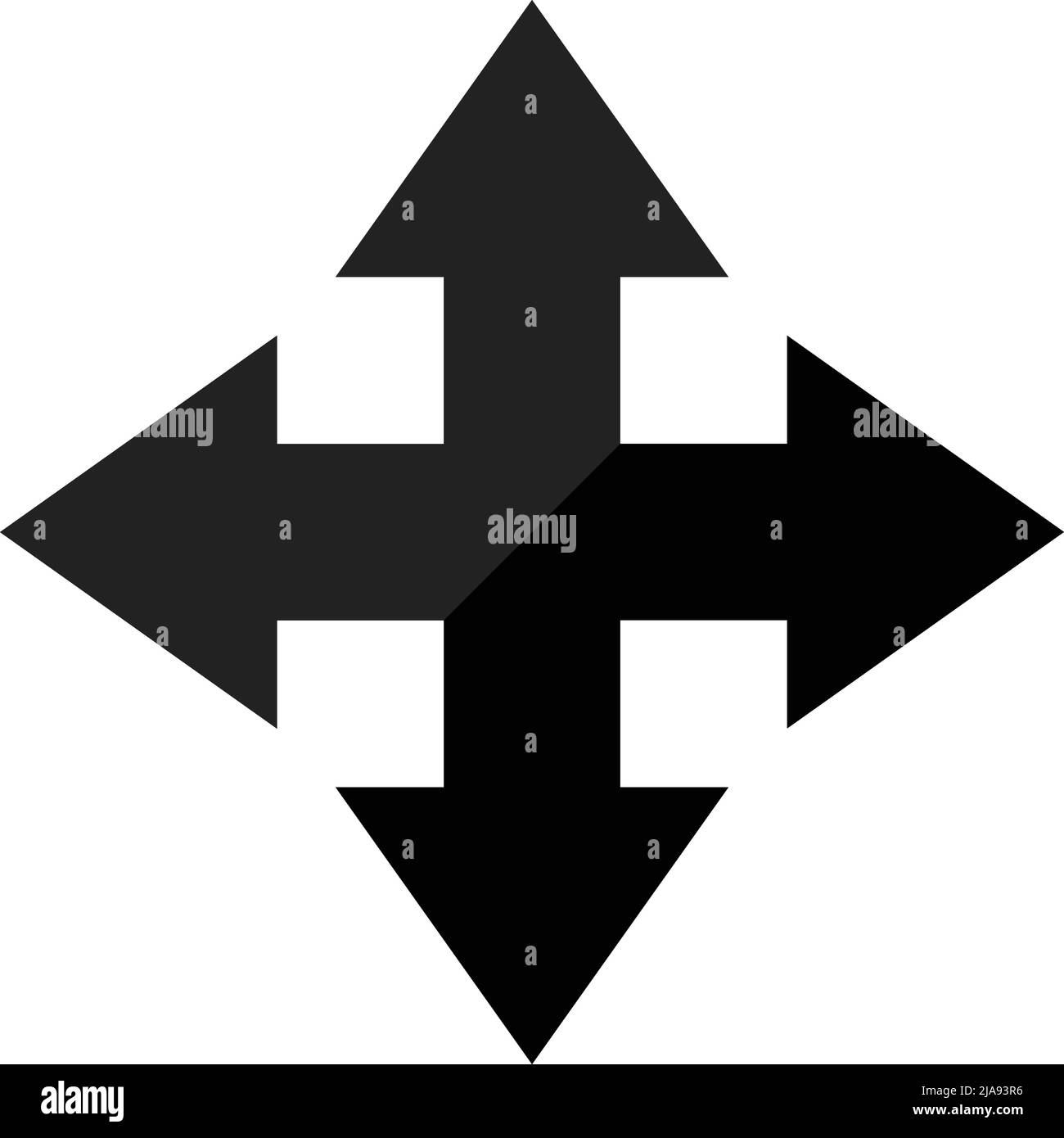 Icone cursore freccia su e giù, freccia sinistra e destra. Vettore modificabile. Illustrazione Vettoriale