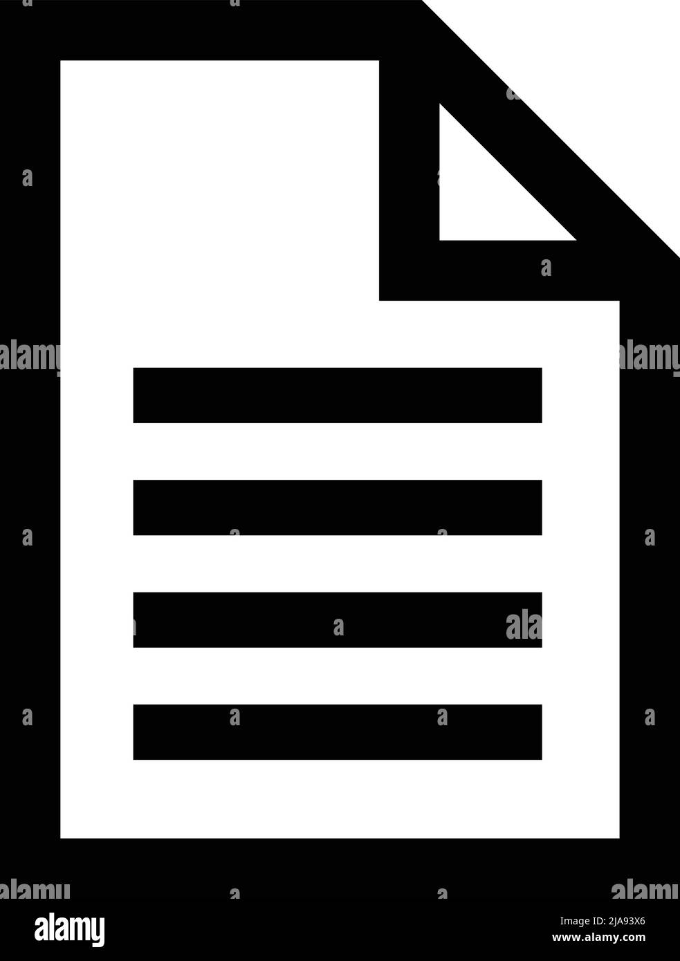 Icona file utilizzata per le note ecc. vettore modificabile. Illustrazione Vettoriale