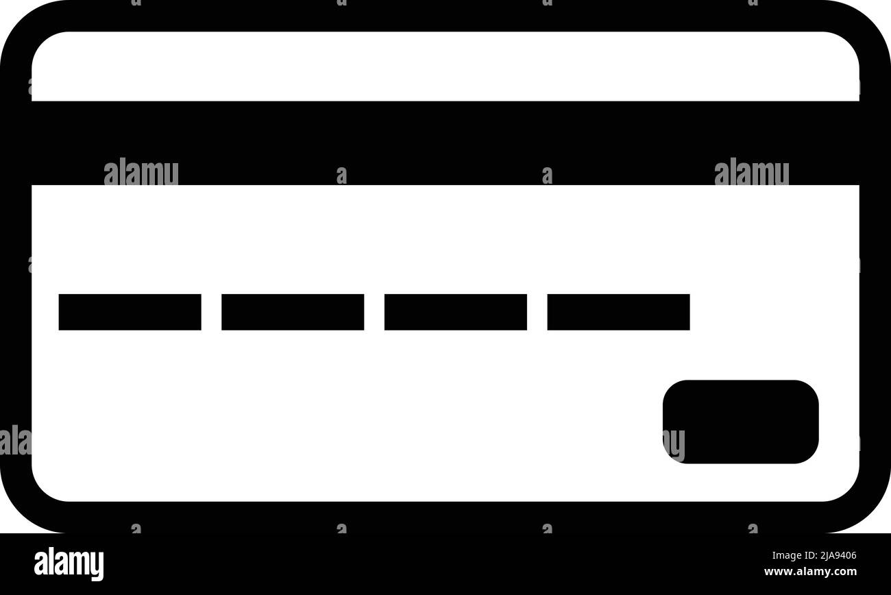 Icona piatta della carta di credito. Vettori per il pagamento. Vettore modificabile. Illustrazione Vettoriale