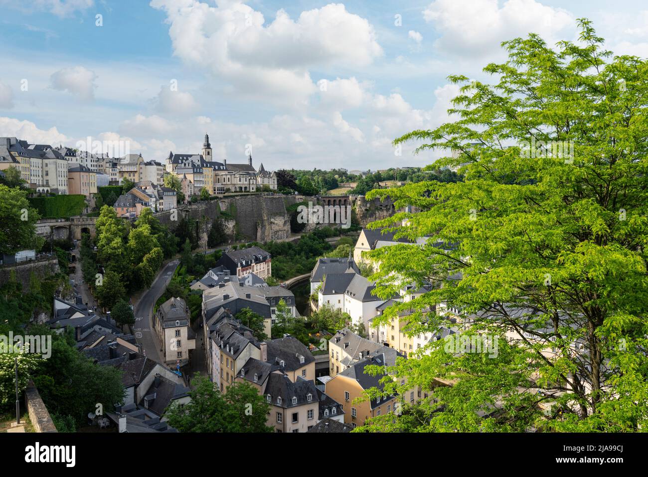 Lussemburgo, maggio 2022. Vista panoramica della città Foto Stock