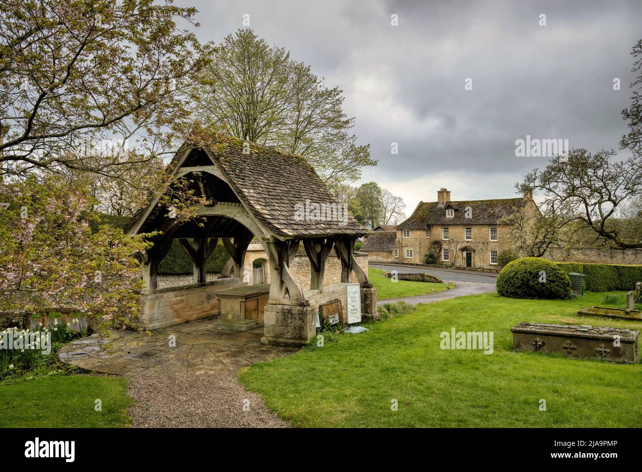 Overbury Village, Cotswolds, Gloucestershire, Inghilterra. Foto Stock