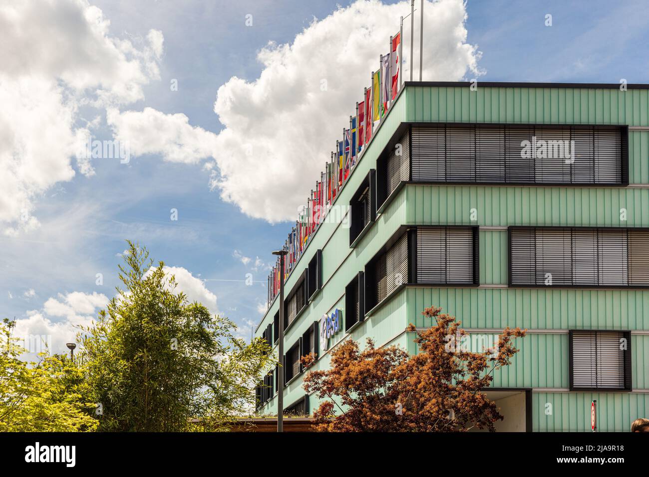 Edificio ESOC dell'ESA a Darmstadt, Germania Foto Stock