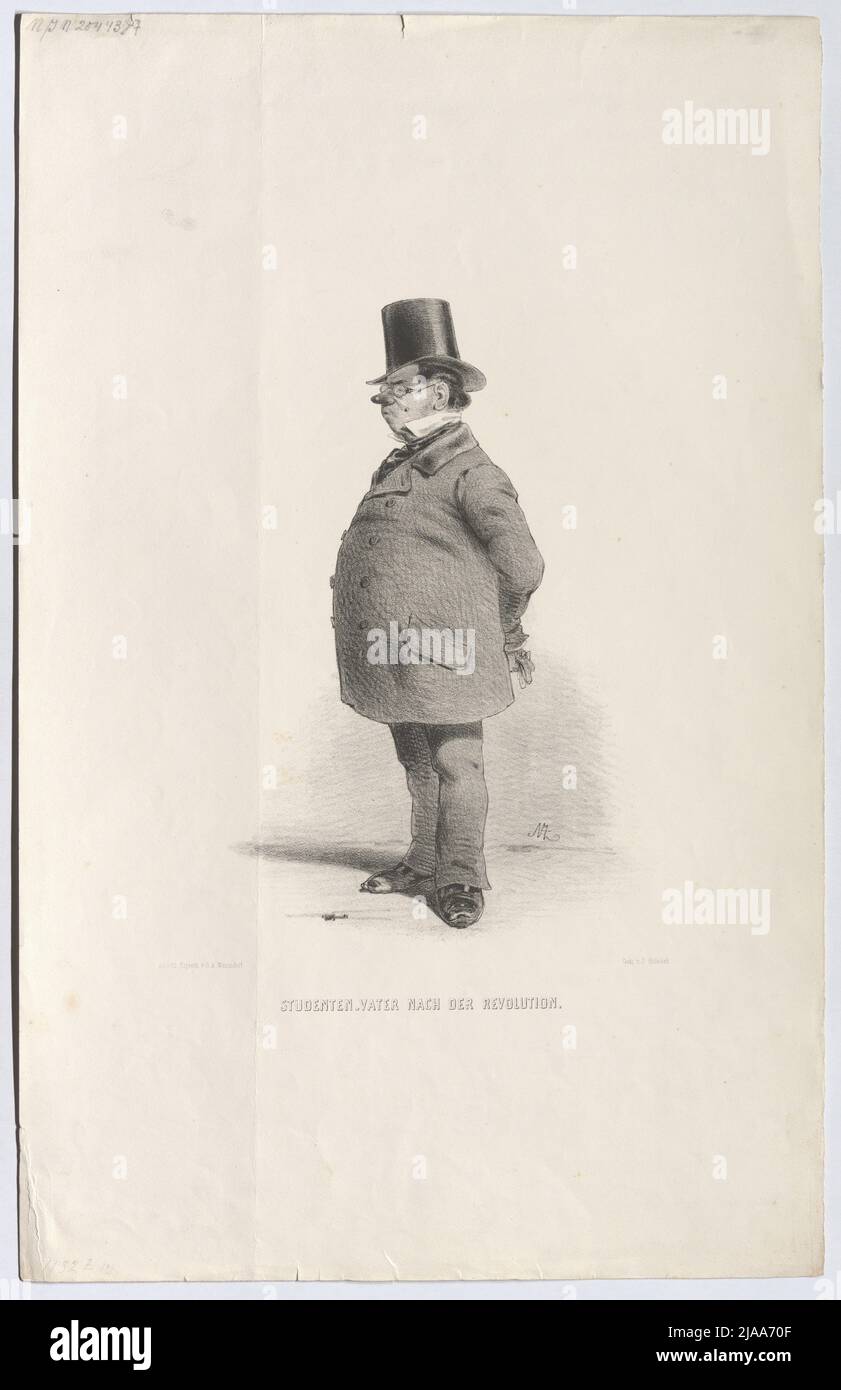 "Padre di stato dopo la rivoluzione". (Dalla serie 'ricordo = immagini / Aus / Vienna Ottobre giorni 1848 / da / A. Zampis.'). Anton Zampis (1820-1883), litografo, Johann Höfelich (1796-1849), Printer, A. O. Witzendorf, editore Foto Stock