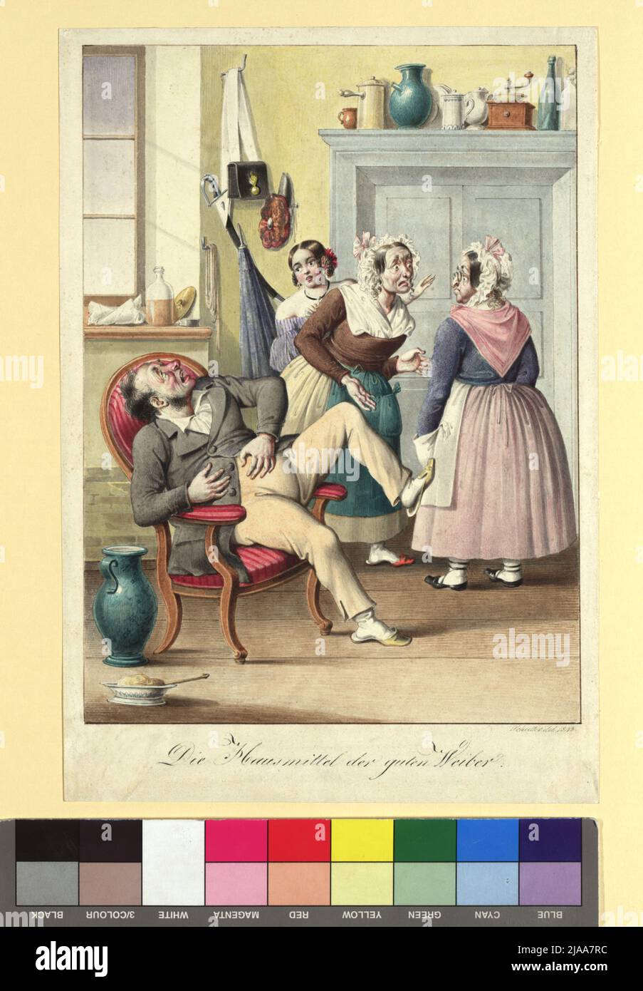 I rimedi domestici delle buone donne '. Johann Christian Schoeller (1782-1851), artista Foto Stock