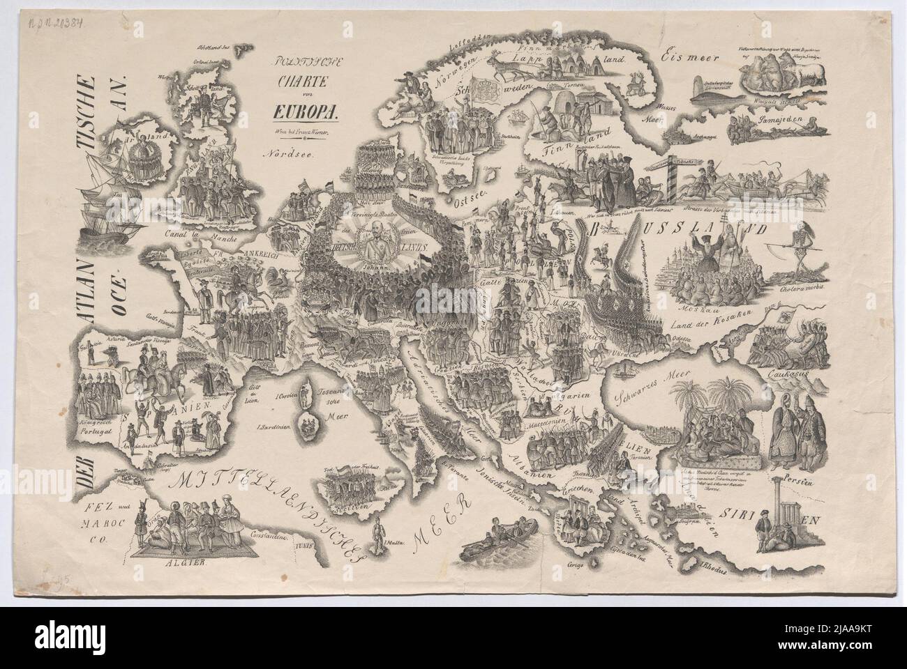 "Politica / Charte / von / Europa." Franz Werner, editore Foto Stock