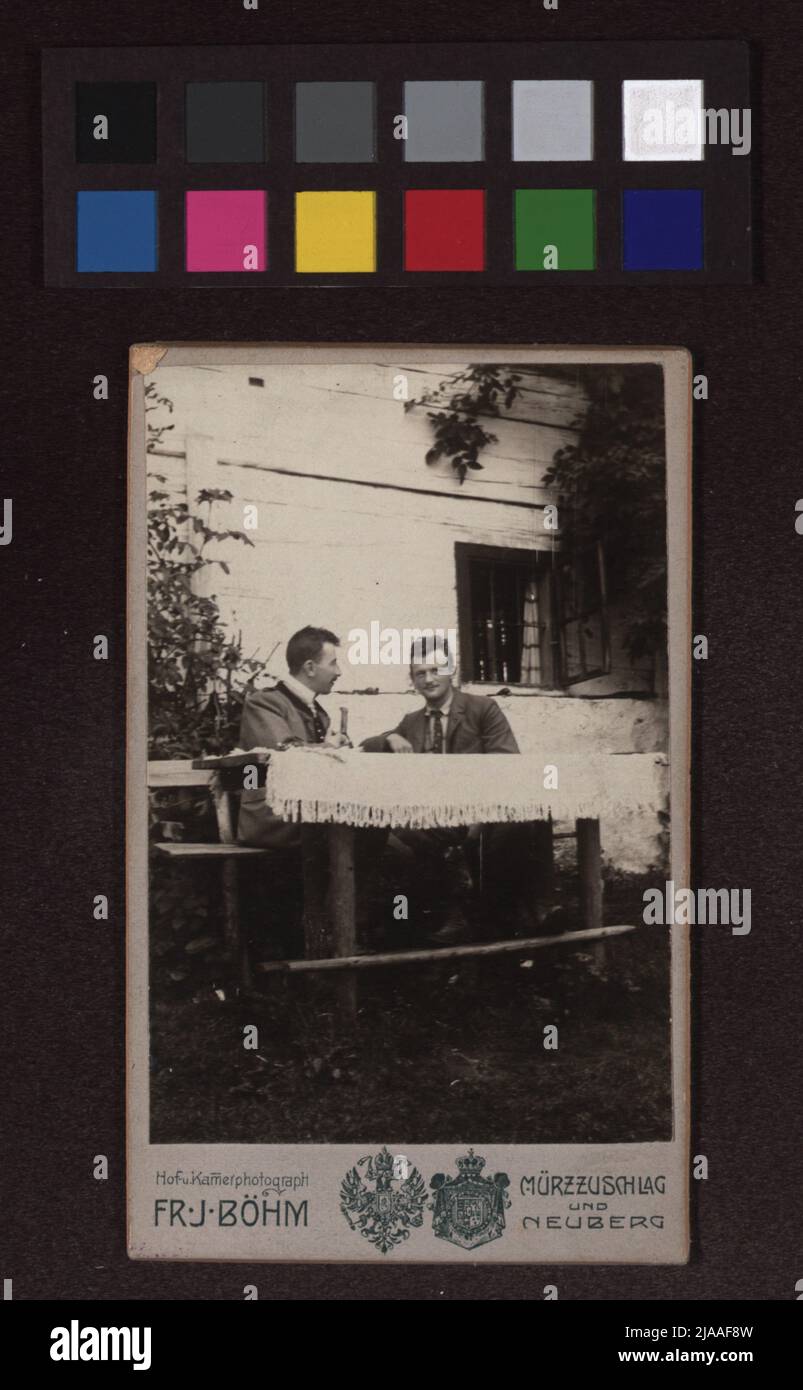 Hans Anzengruber e F. J. Böhm. Franz Josef Böhm (1874-1938), fotografo Foto Stock