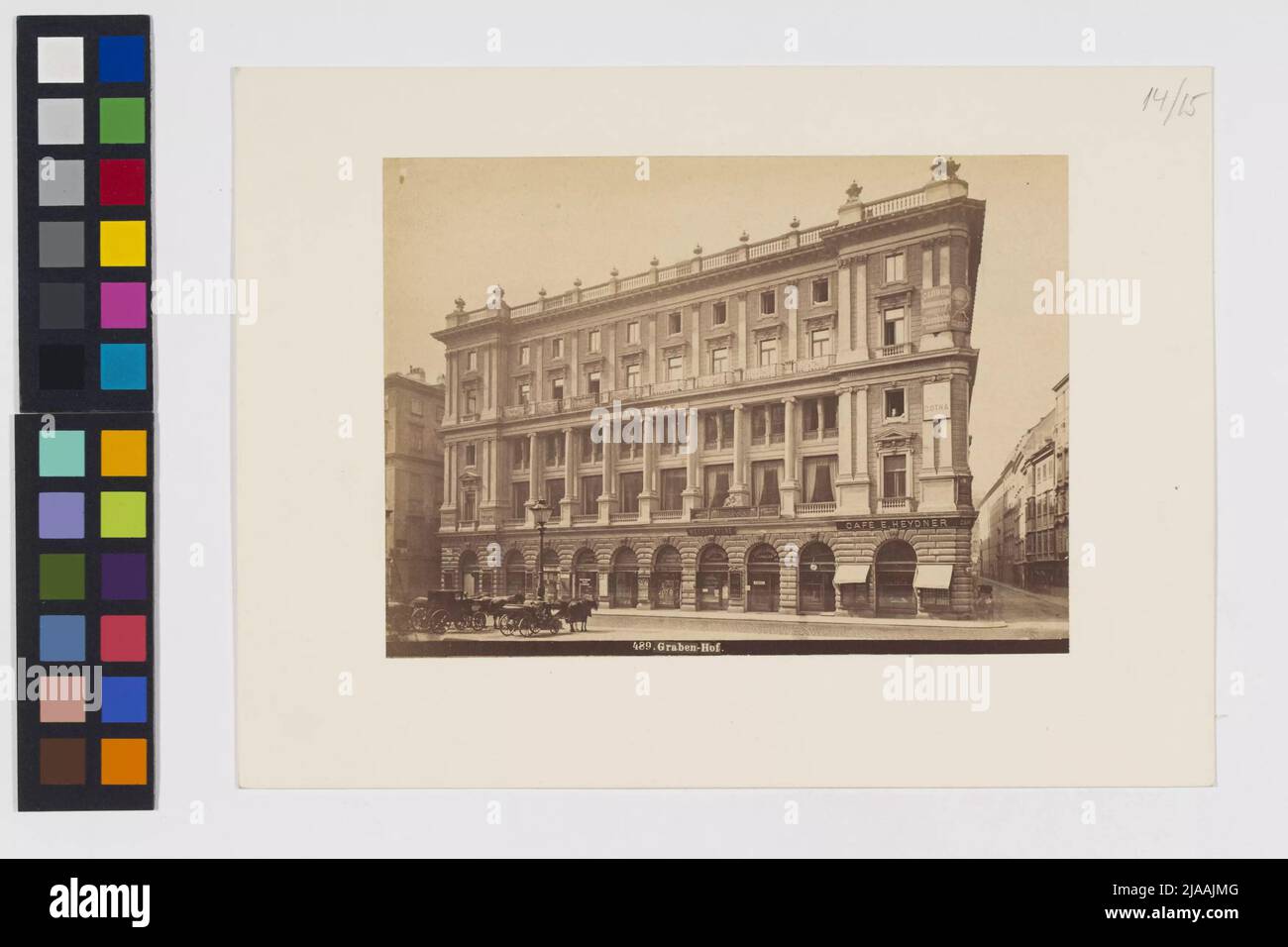 1., Graben 14-15 - Grabenhof. Michael Frankenstein & Comp. (1843—1918), studio fotografico Foto Stock