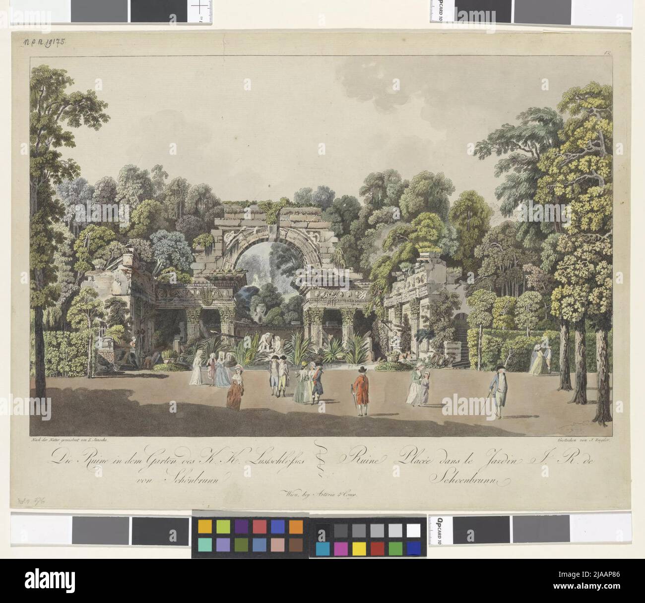 Muore rovine nella garency des k. K. LUSTCHING CONSES VOON SHOWNING '/' ROVINE; Place dans le Iardin. I. R. lo shaenmnunn '(2. etty). Dopo: Lauren jache (1744-1812), Publish Andreas Distesses (1749-1802), Copper Earver Foto Stock