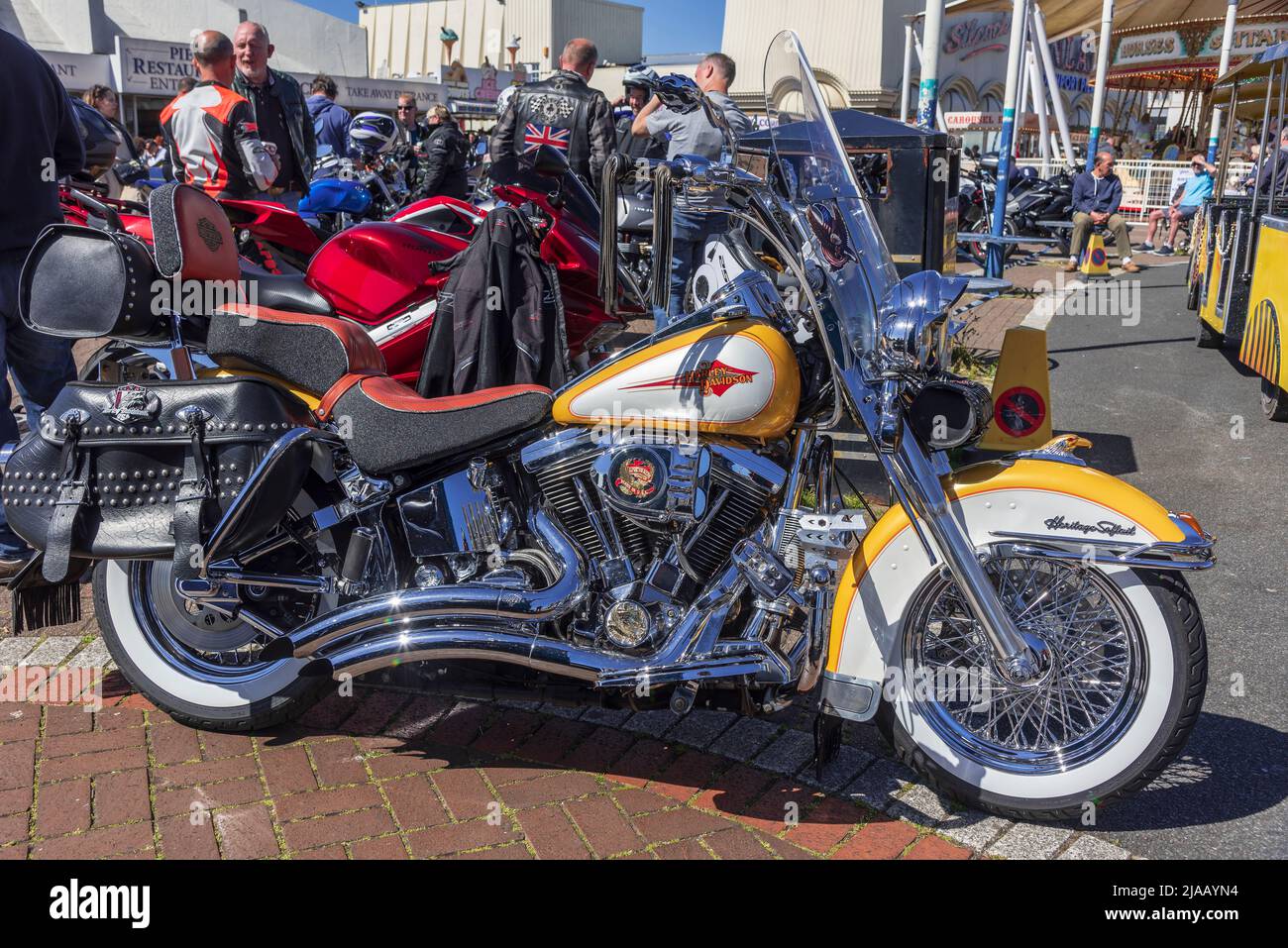 Harley Davidson Moto. Foto Stock