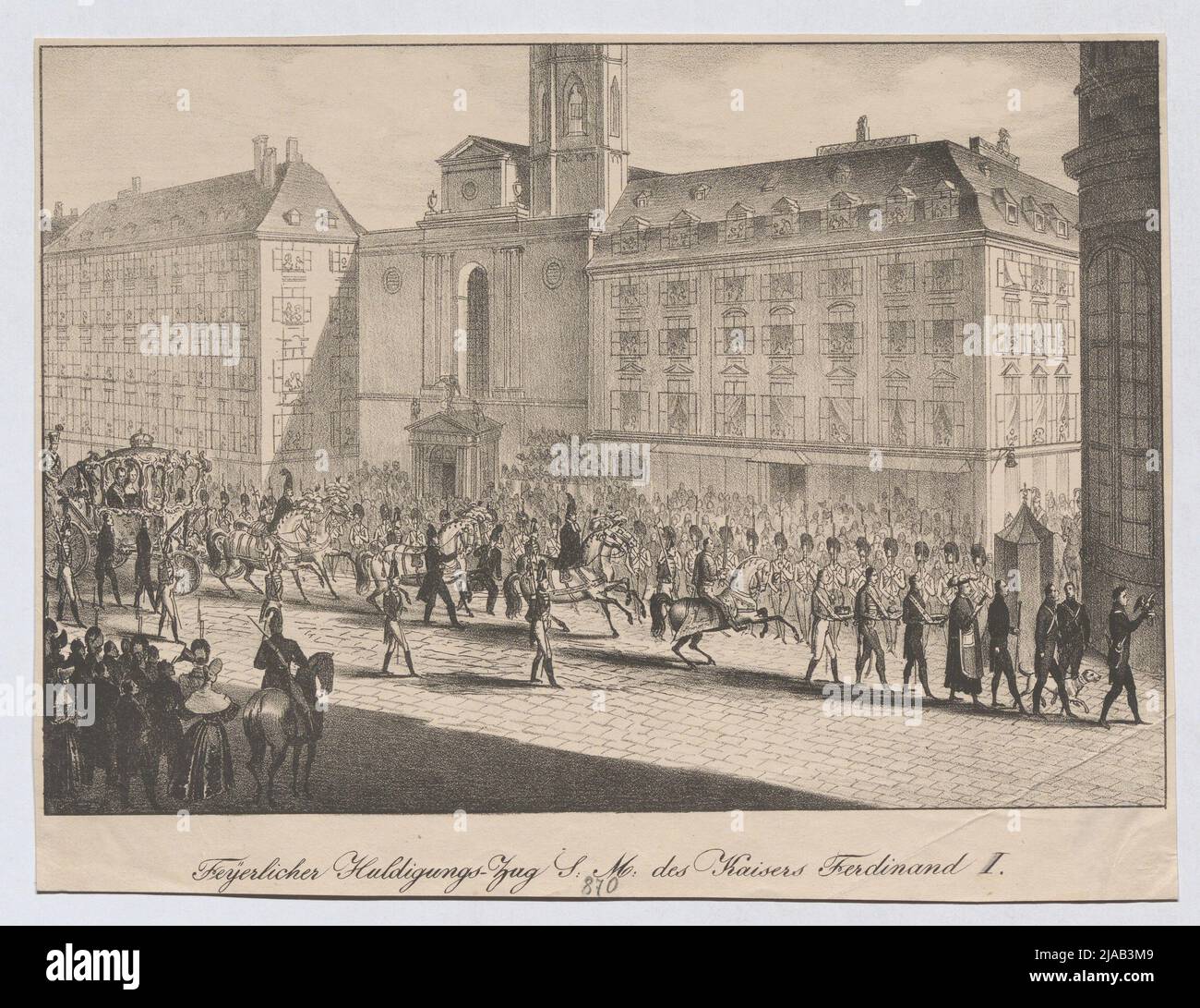 L'eredità dell'Austria inferiore sta per l'imperatore Ferdinando i il 14 giugno 1835: Lo sposo ereditario. Sconosciuto Foto Stock