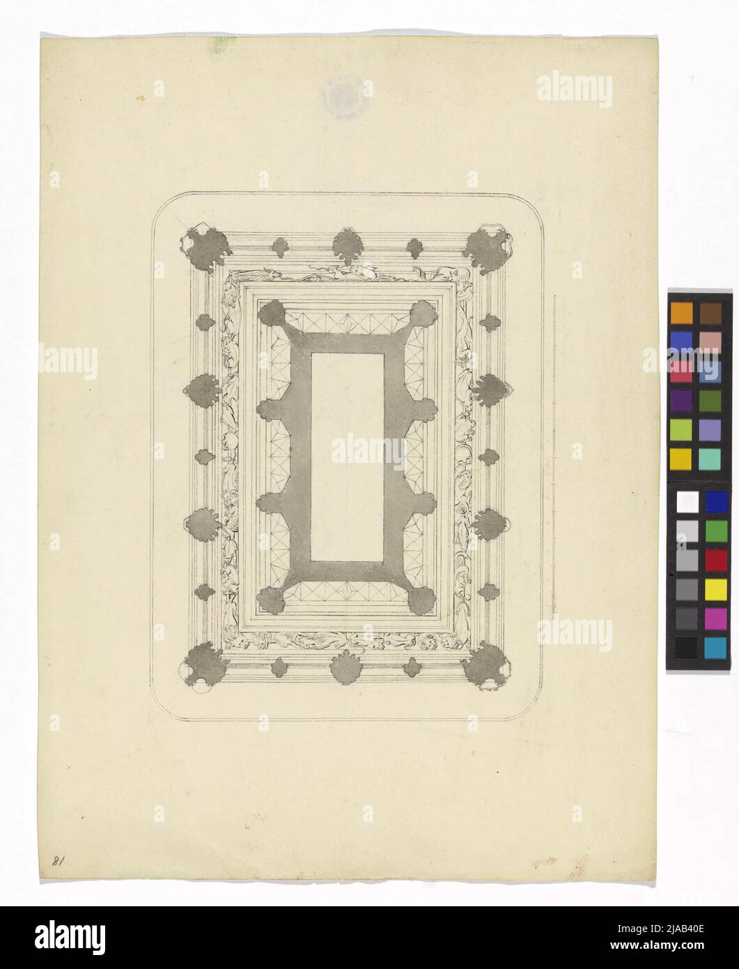 Ref.: 'La Cattedrale di Santo Stefano a Vienna'. Santo Stefano, tomba imperatore Friedrich III, presa, vista dall'alto. Georg Christoph (Christian) Wilder (1797-1855), cassetto Foto Stock