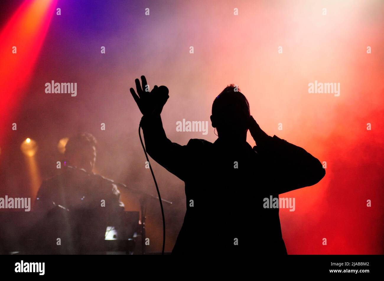Vienna, Austria. Giugno 23, 2012. Jim Kerr di Simple Minds si esibisce in concerto al Danube Island Festival Foto Stock