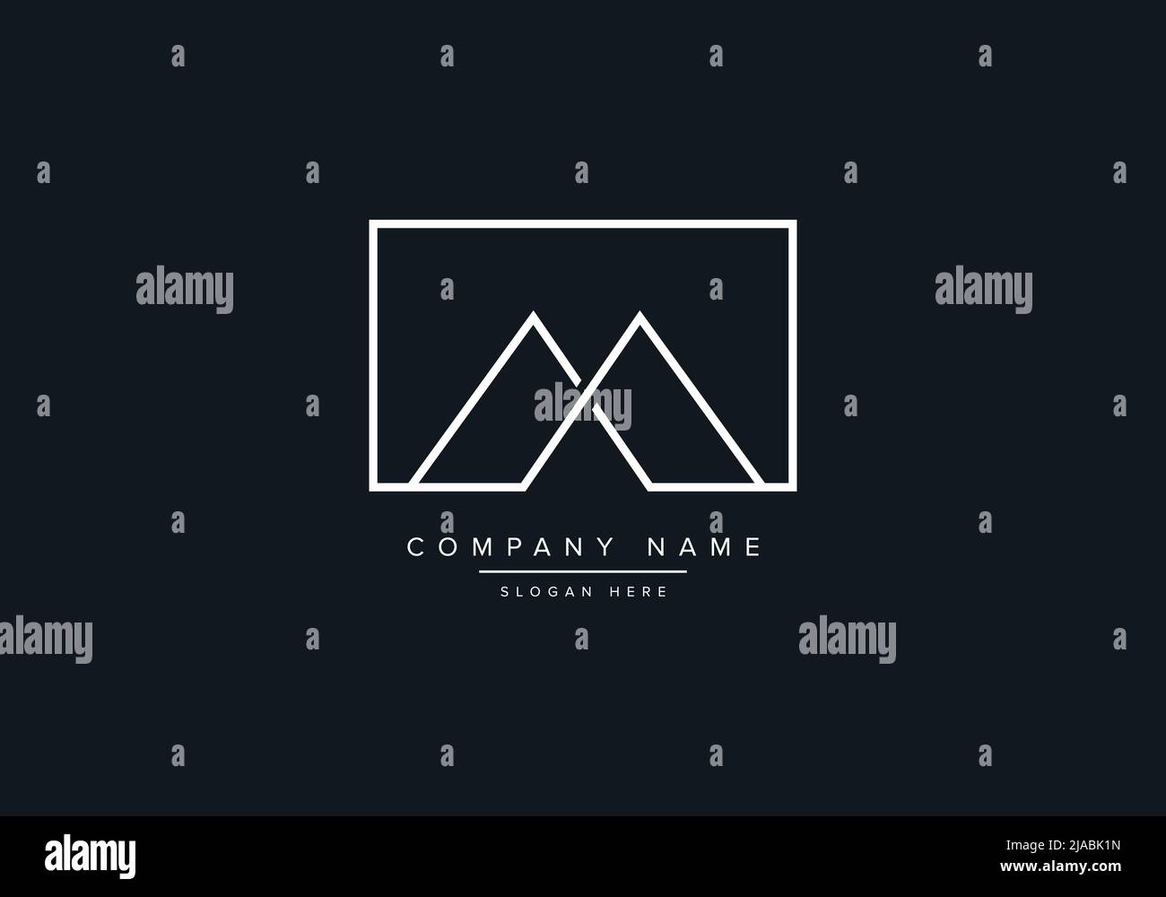 Icona del logo Line art di una montagna Illustrazione Vettoriale