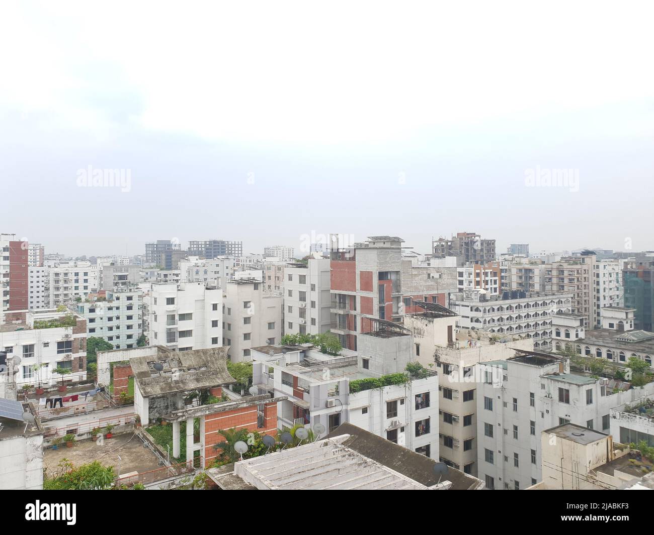 25-Maggio-2022 zona residenziale di Bashundhara, Dhaka, Bangladesh. Un filmato drone di un edificio nella città di Dhaka, Bangladesh. Foto Stock